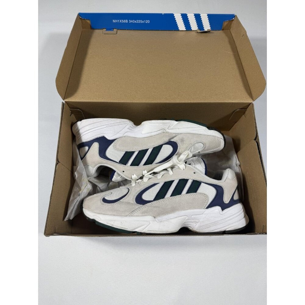 Adidas Yung-1 Shoes Mens Size 9 White Suede Originals Low Top Sneakers G27031